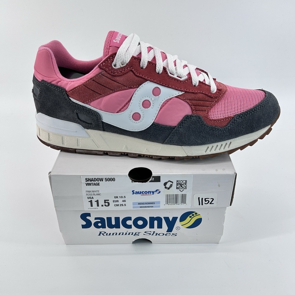 Saucony Shadow 5000 Pink Vintage Runner Sneakers Mens 11.5 Retro Gum Sole Y2K